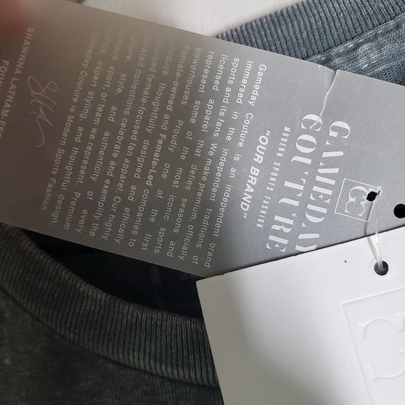 NEW‎ Gameday Couture Tee Air Force Falcons XL Grey Wash Short Sleeve NWT - Picture 7 of 7